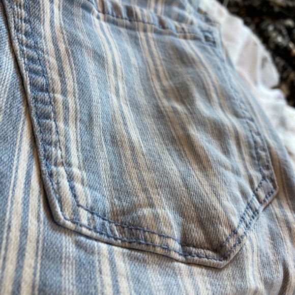 Nine West blue white striped chrystie capri straight leg missy jeans - Picture 3 of 8